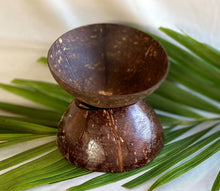 Load image into Gallery viewer, Bilo with Stand - Coconut Shell Cup with Base for Drinking Kava
