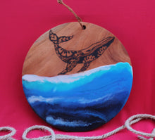 Load image into Gallery viewer, Circular Reef, Wood Burned Platter; Ocean Whale (Tovuto)