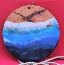 Load image into Gallery viewer, Circular Reef, Wood Burned Platter Ocean Albatross