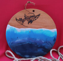 Load image into Gallery viewer, Circular Reef, Wood Burned Platter; Ocean Sail Fish (Sakuvorowaqa)