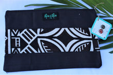 Load image into Gallery viewer, Cosmetic Essential Black Bag with Tapa Prints