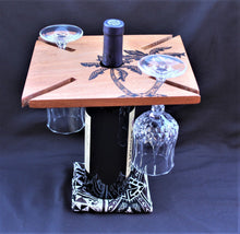 Load image into Gallery viewer, Wood Art Fiji, Wine Caddy, Bar ,Cheeseboard, Chacuterie Board, Fiji Carving, Tribal Art, Sustainable Wood