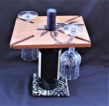 Load image into Gallery viewer, Wood Art Fiji, Wine Caddy, Bar ,Cheeseboard, Chacuterie Board, Fiji Carving, Tribal Art, Sustainable Wood