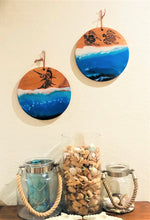 Load image into Gallery viewer, Circular Reef, Wood Burned Platter; Ocean Birds