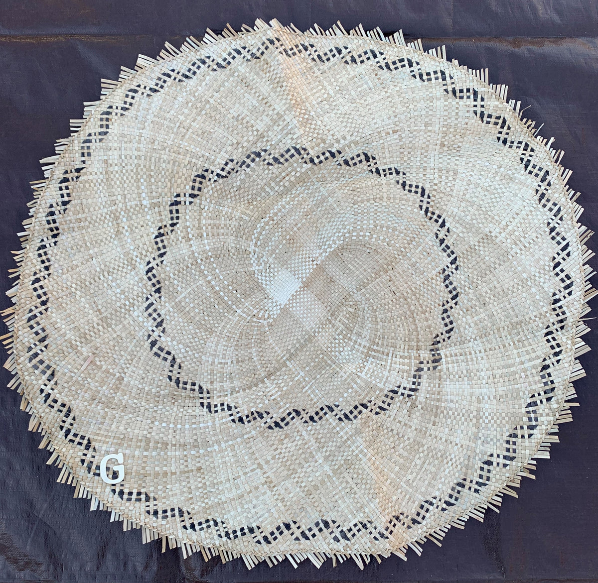 Fijian Kuta Round Mat The Coastal Basket