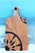 Load image into Gallery viewer, Cheeseboard or Platter with Tropical Themed Wood Burned Art