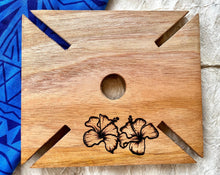 Load image into Gallery viewer, Wine Glass Caddy in Wood Burned Design