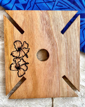 Load image into Gallery viewer, Wine Glass Caddy in Wood Burned Design