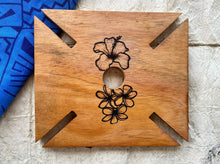 Load image into Gallery viewer, Wine Glass Caddy in Wood Burned Design