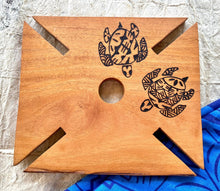 Load image into Gallery viewer, Wine Glass Caddy in Wood Burned Design