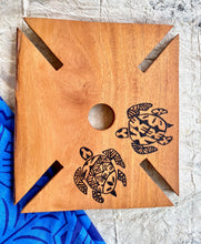 Load image into Gallery viewer, Wine Glass Caddy in Wood Burned Design