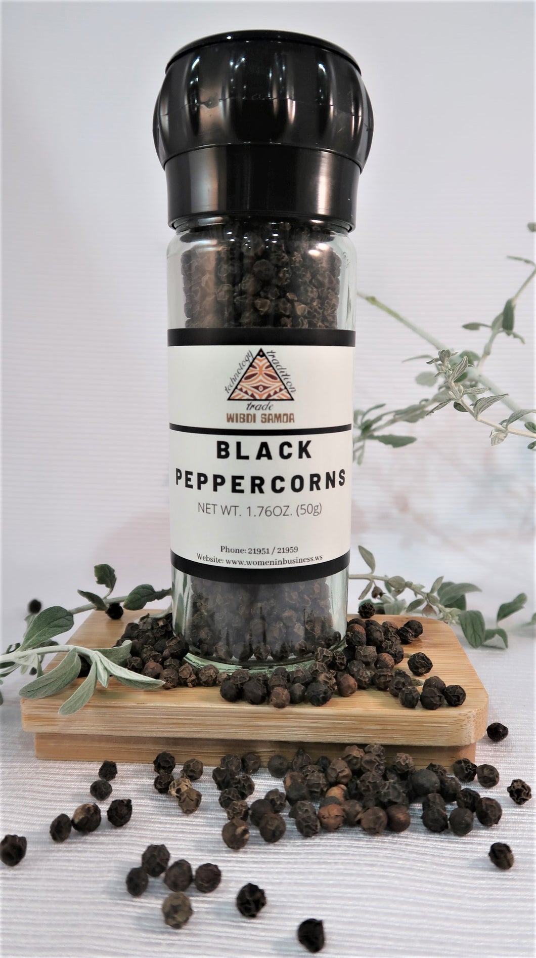 Organic Whole Black Peppercorn 50grams