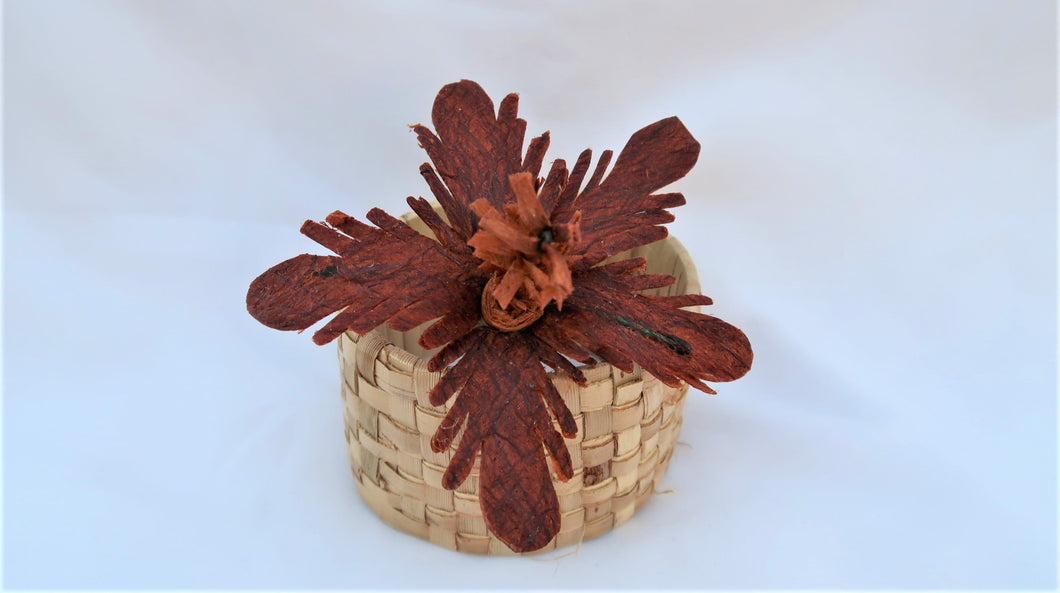 Flower Adornment- Dark Brown Tapa Hibiscus