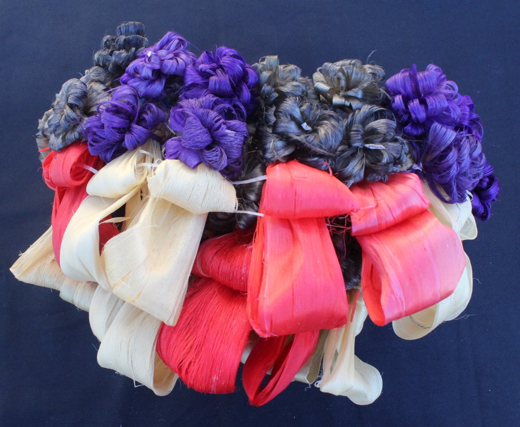 Traditional Island Garland Purple Black/Red Beige