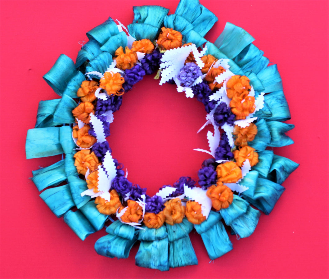 Traditional Island Garland Orange/Purple/Teal