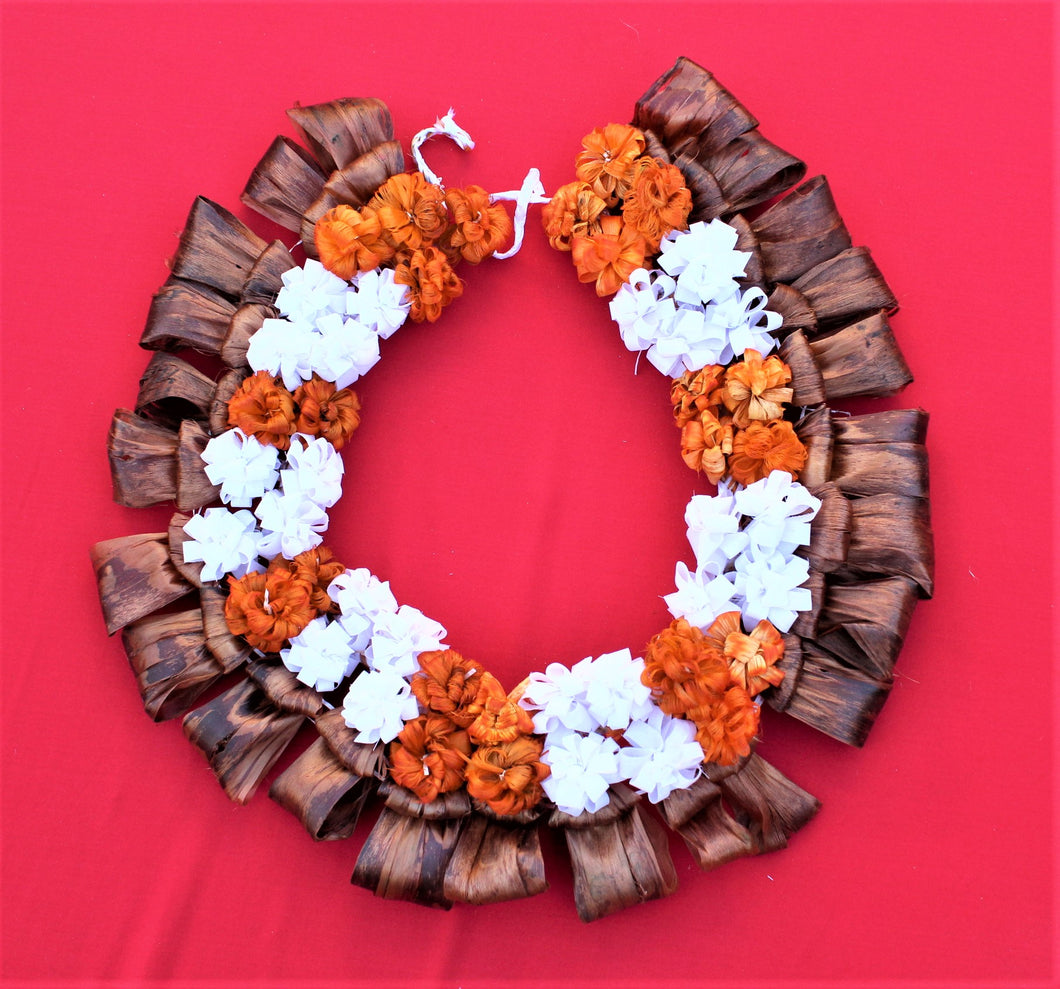 Traditional Island Garland Orange/White/Brown