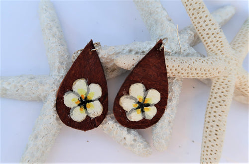 Tapa Dangle Earrings-#Fiji made