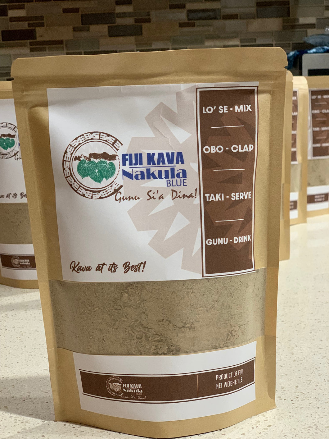 Fiji Premium Kava Root Powder, Nakula Blue Label, 1 Pound