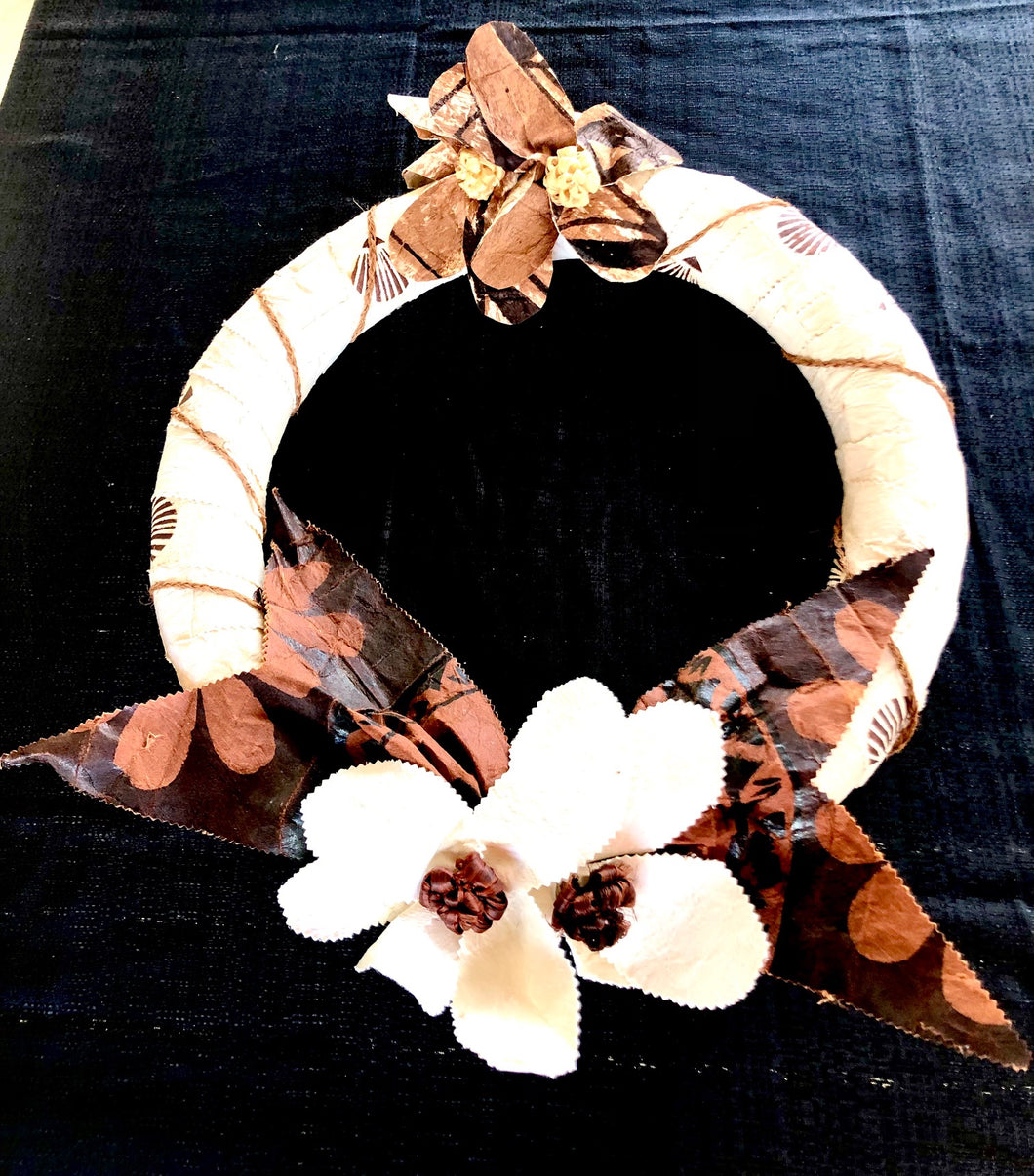 Fijian Tapa Wreath