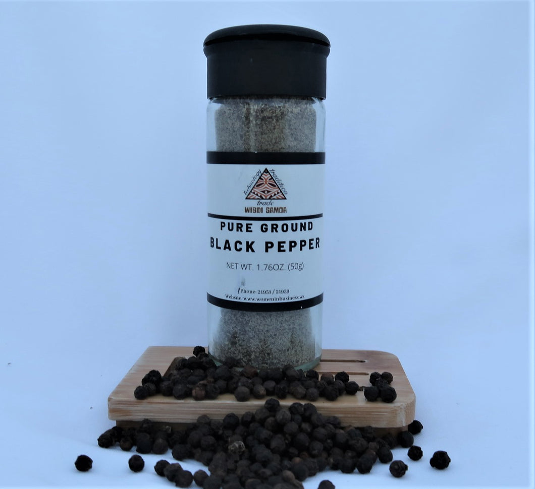 Organic Ground Black Peppercorn 50grams