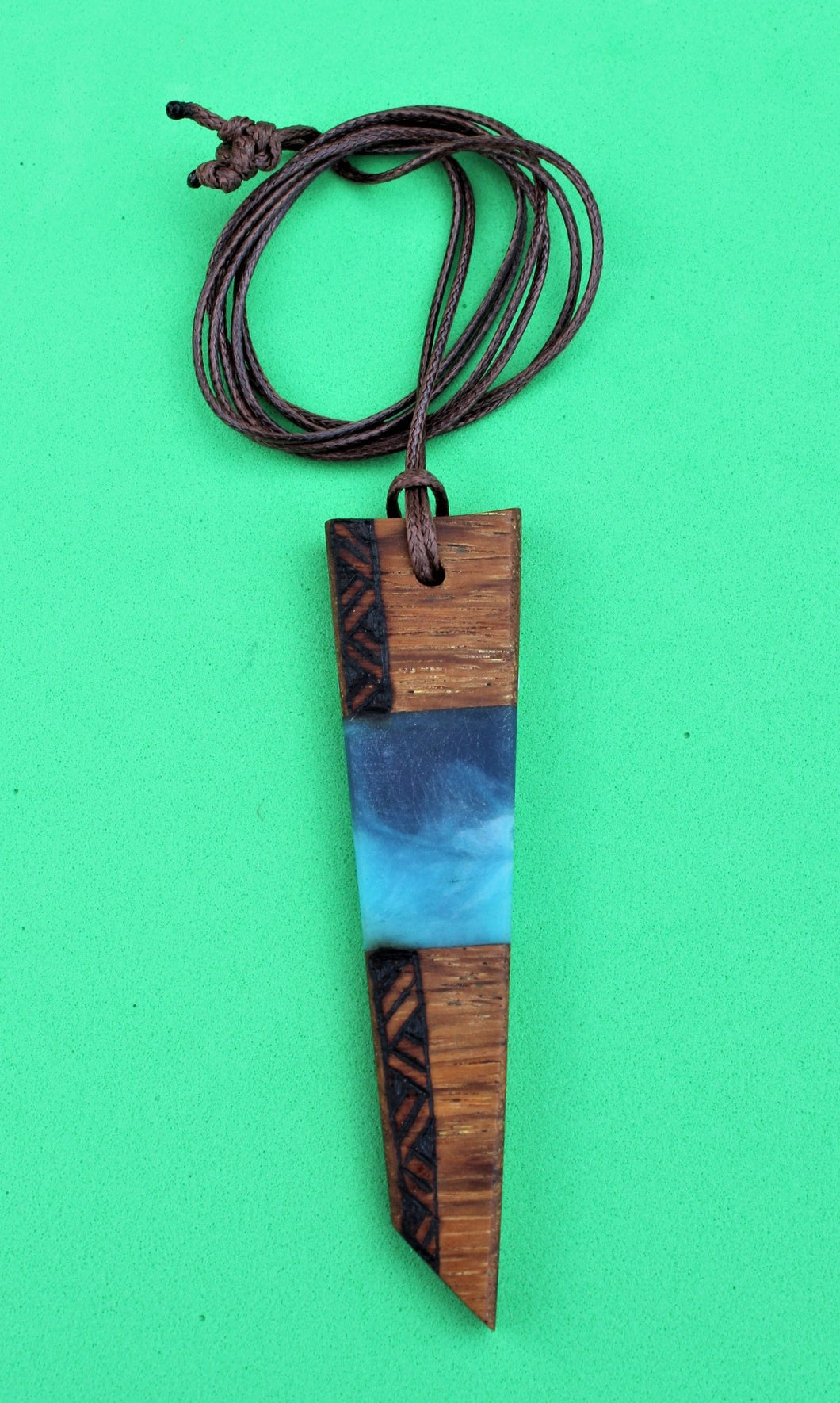 Pendant; Handcrafted with Wood Burned Designs